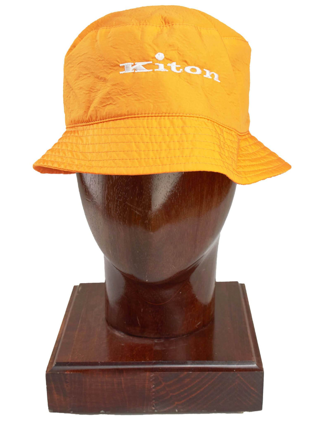 Kiton Orange Plaid Hat 6