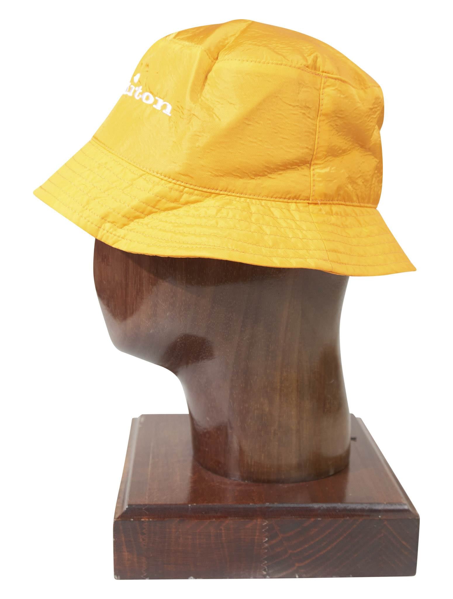 Kiton Orange Plaid Hat 5