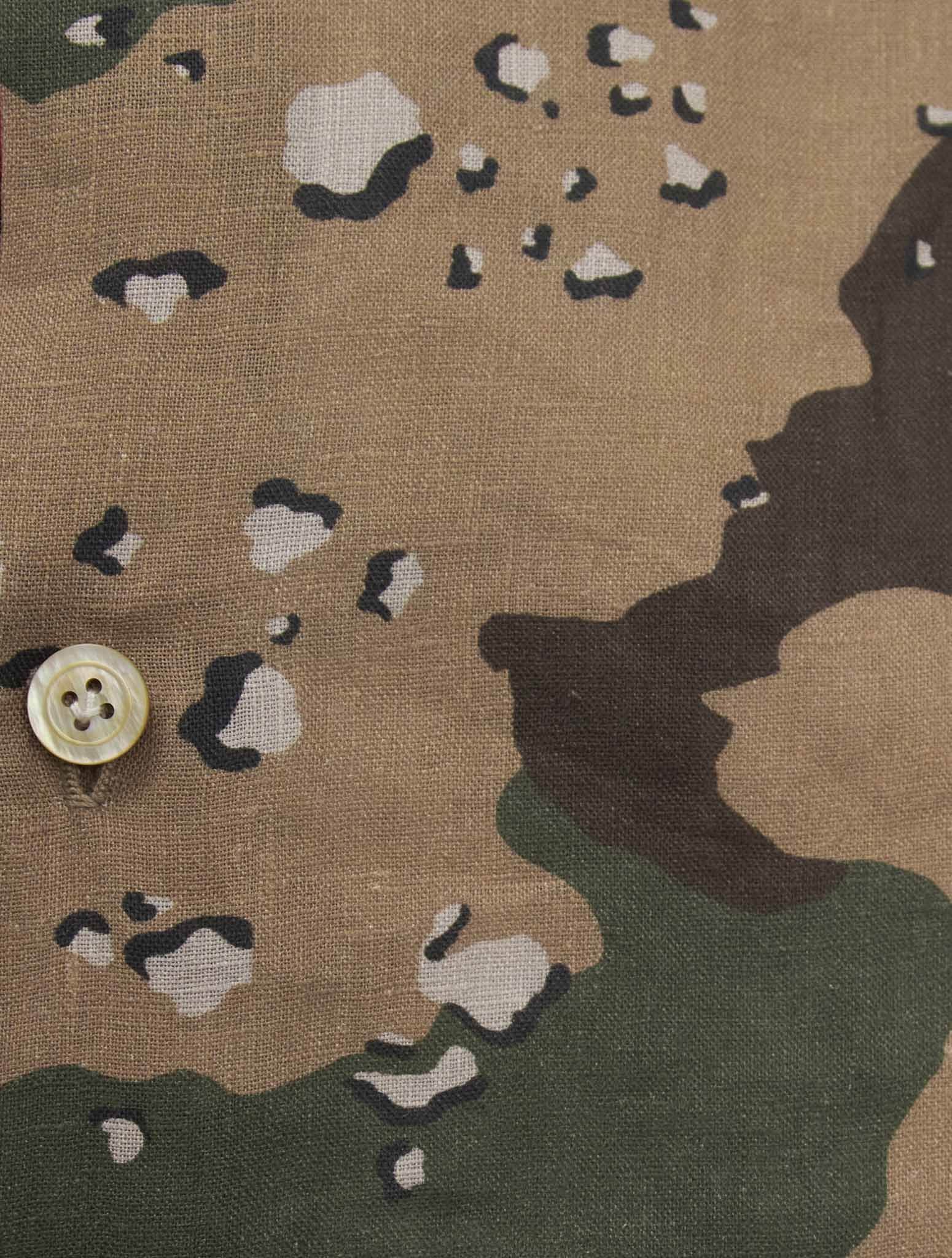 Kiton Multicolor Linen Korean Shirt - view 3