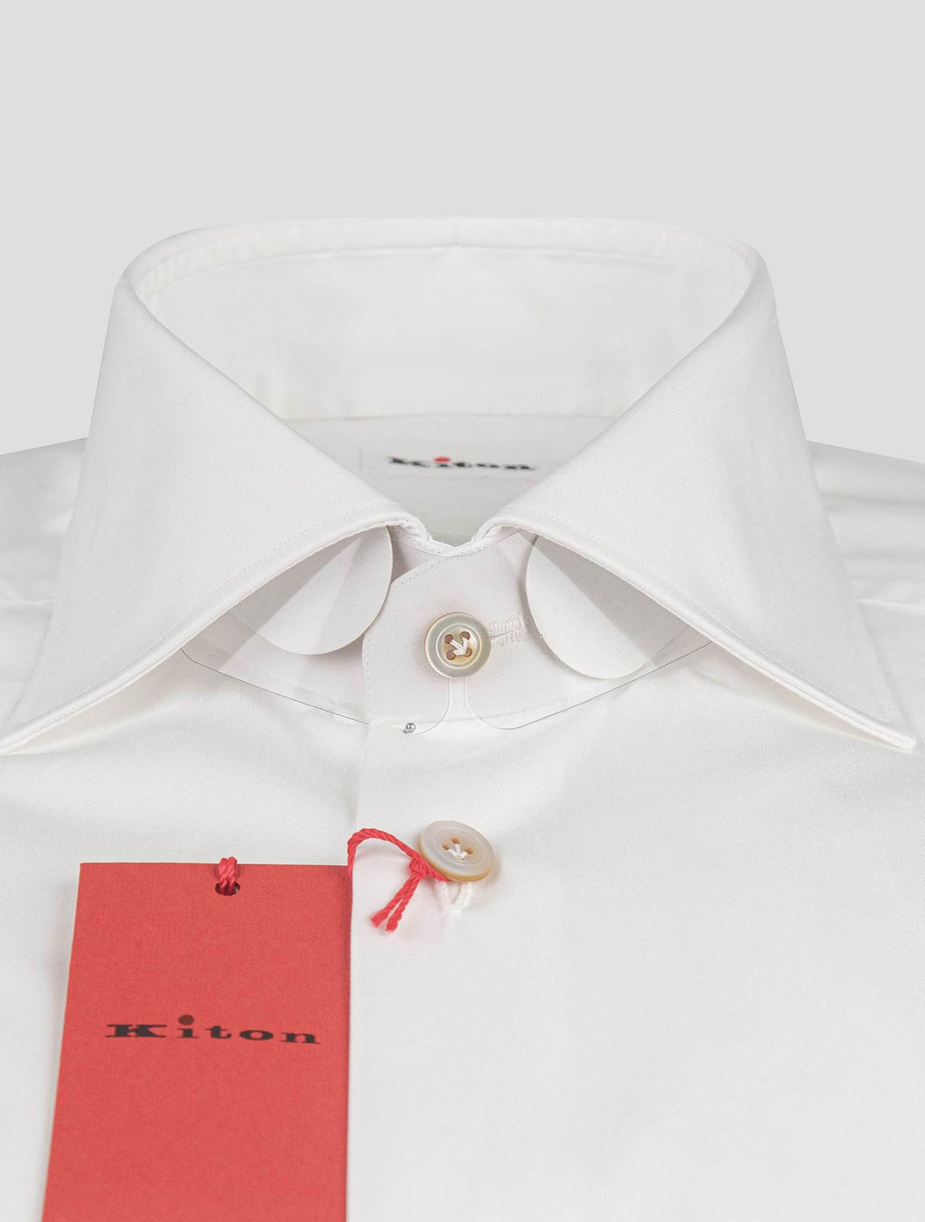 Kiton White Cotton Shirt — view 2