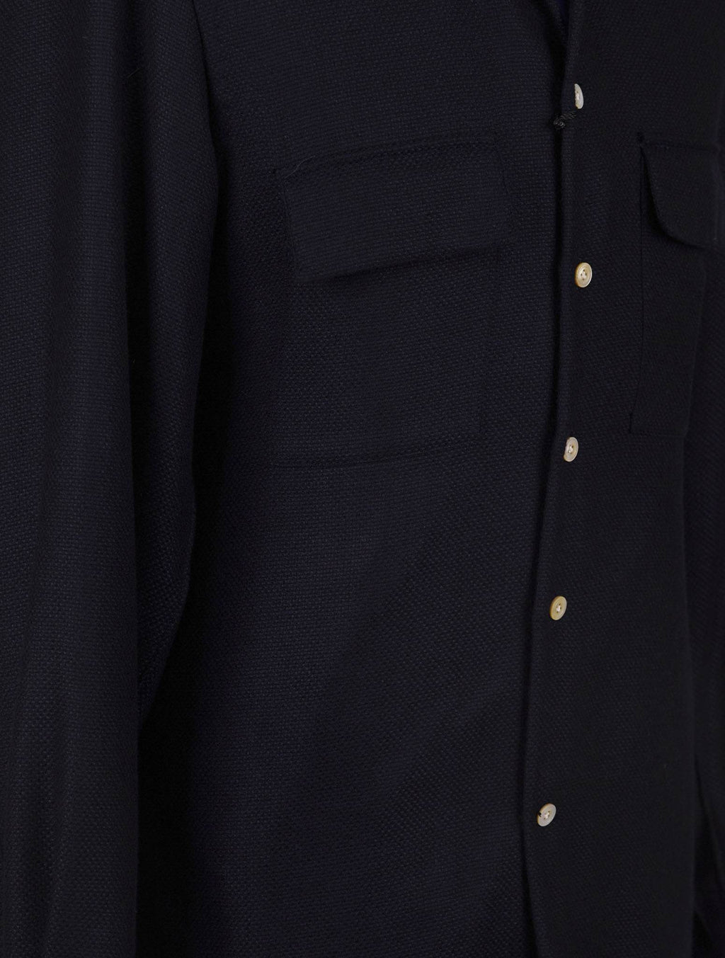 Kiton Blue Virgin Wool Viscose Shirt - view 3