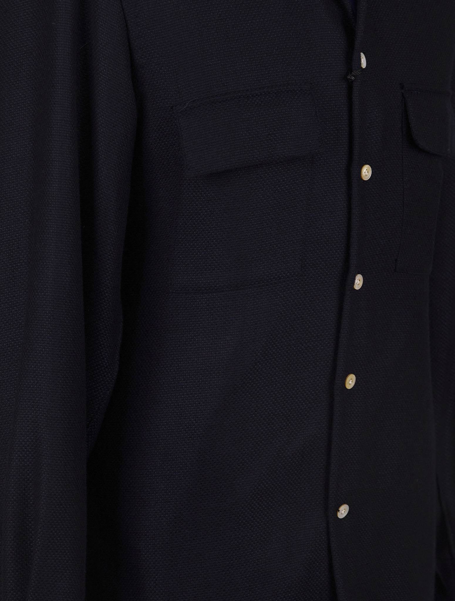 Kiton Blue Virgin Wool Viscose Shirt - view 3