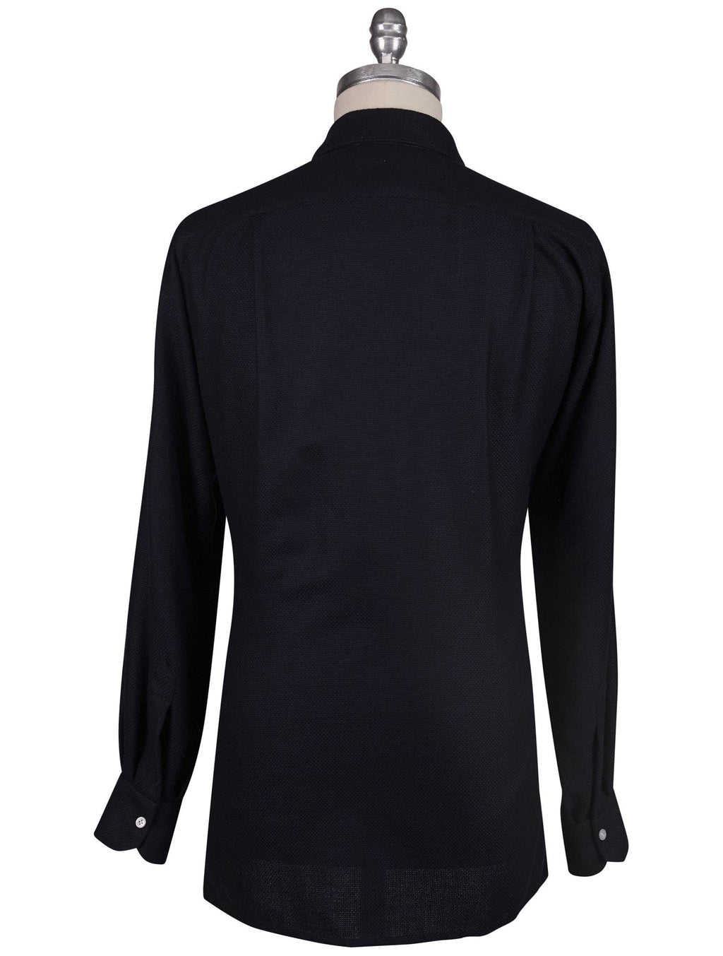 Kiton Blue Virgin Wool Viscose Shirt - view 4