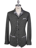 Kiton Gray Virgin Wool Cashnere Ea Coat