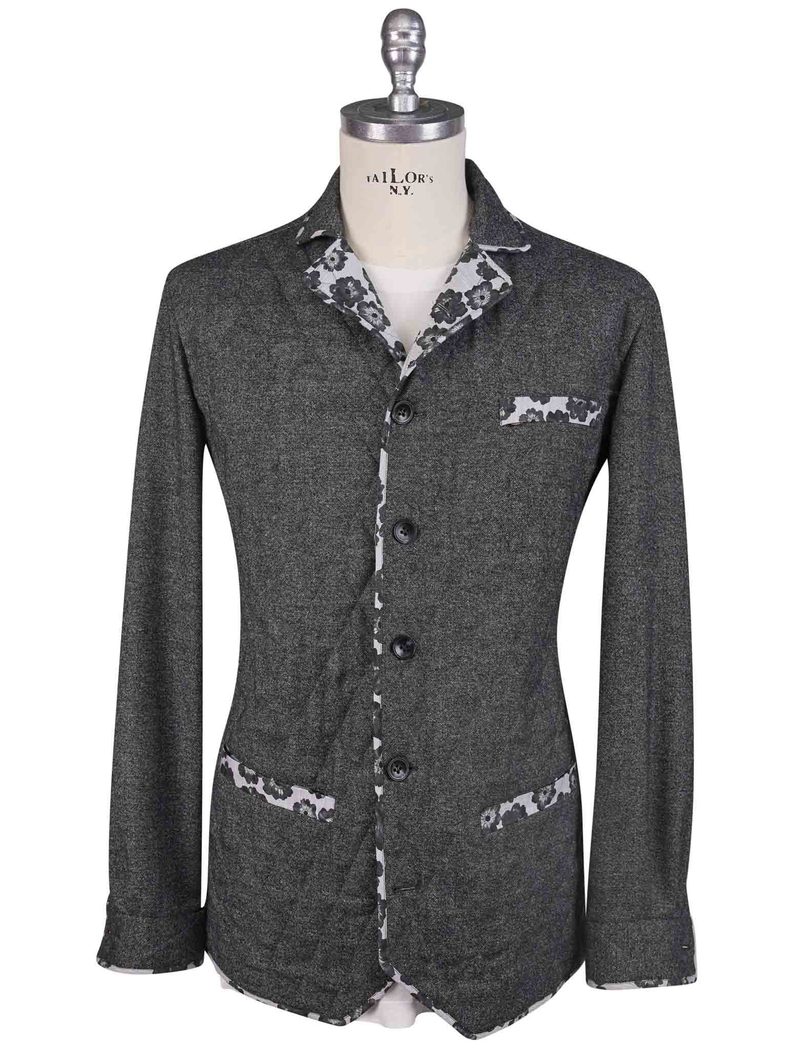 Kiton Gray Virgin Wool Cashnere Ea Coat - view 5