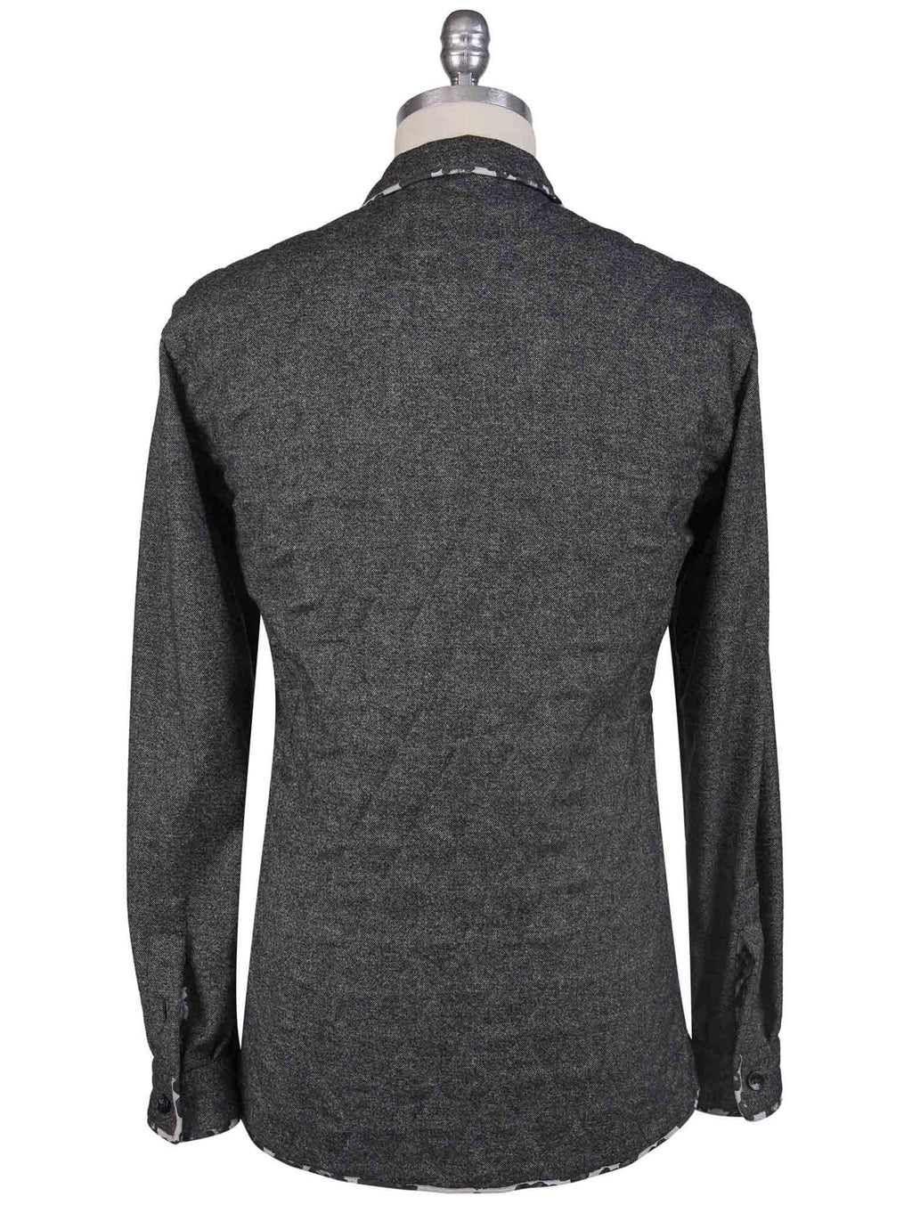 Kiton Gray Virgin Wool Cashnere Ea Coat - view 4