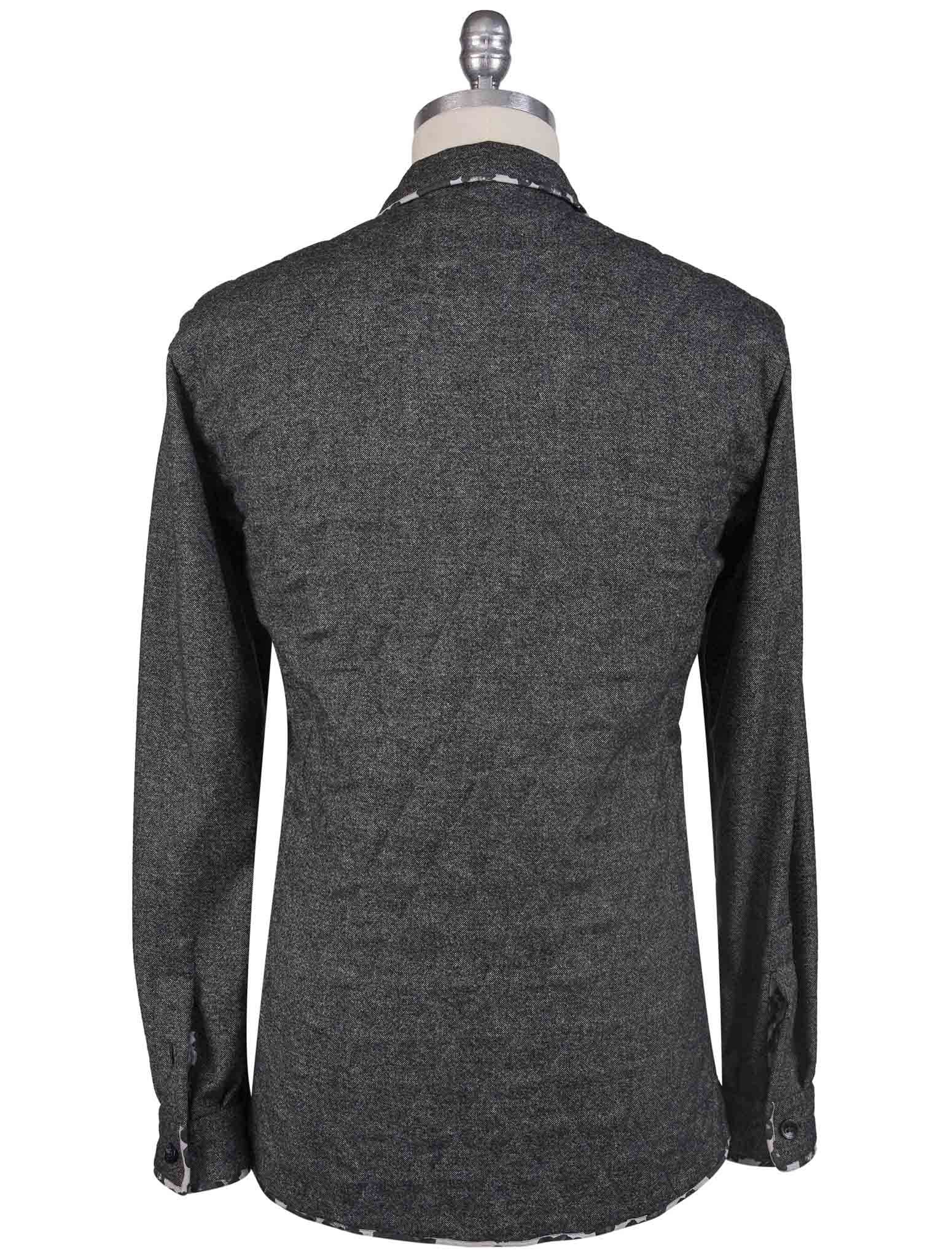 Kiton Gray Virgin Wool Cashnere Ea Coat - view 4