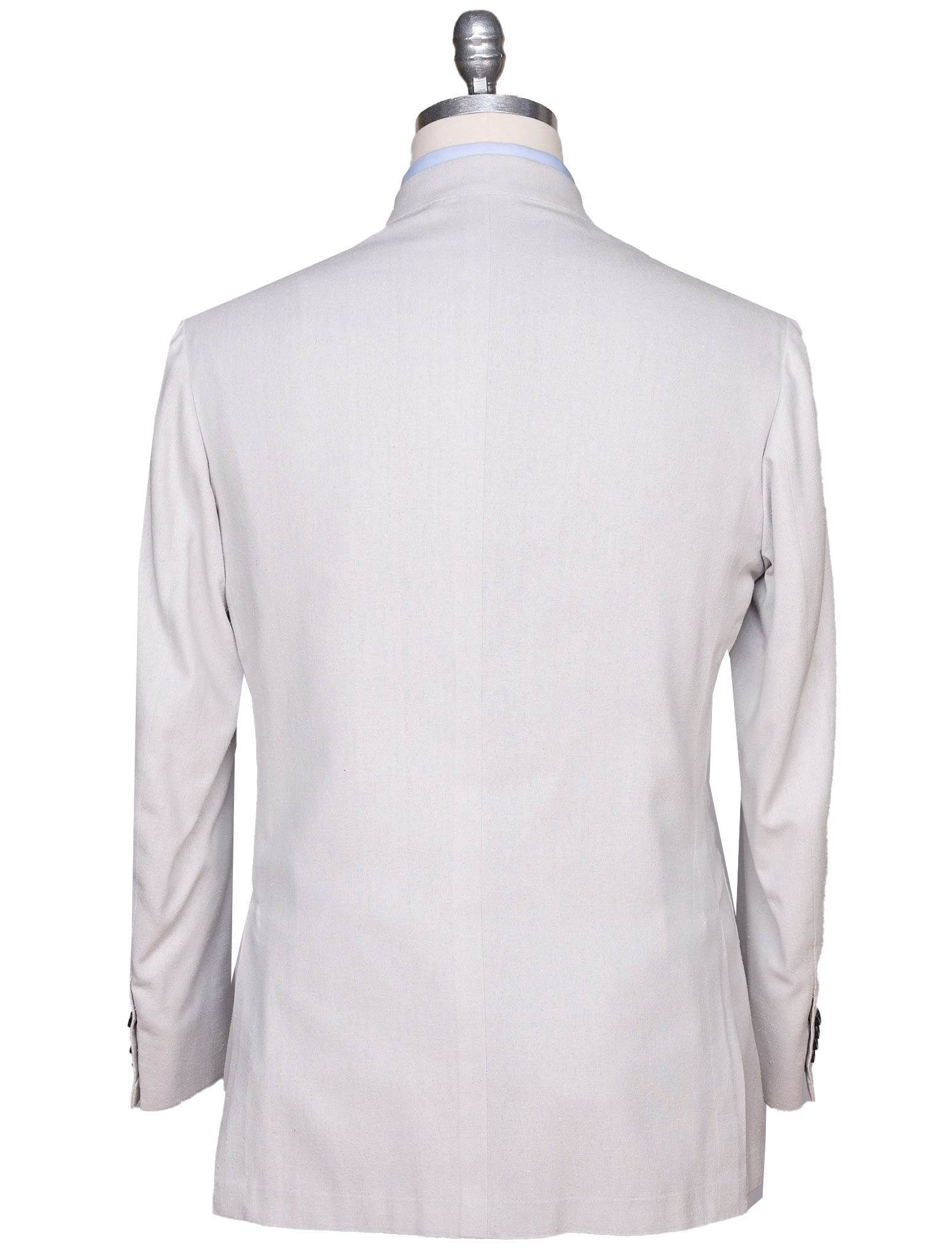 Kiton Gray Silk Blazer — view 5
