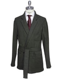 Kiton Green Cashmere Silk Cammello Virgin Wool Ea Dressing Gown