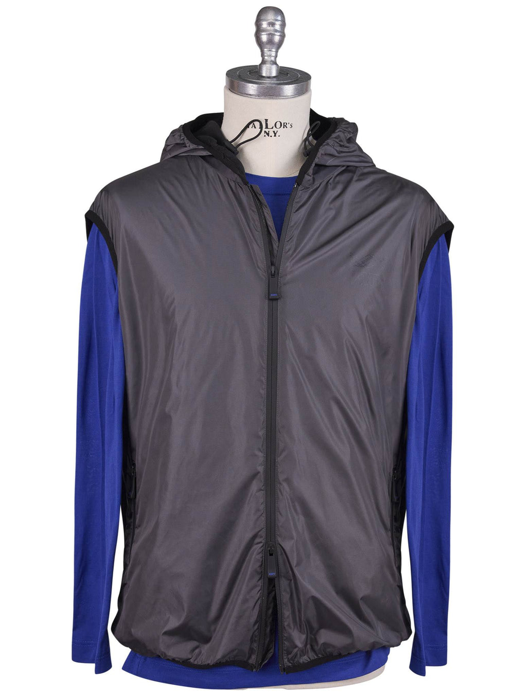 Kiton Knt Gray Black Pa Vest