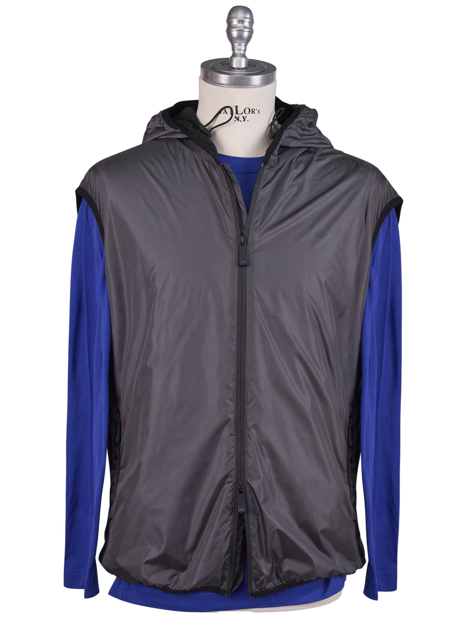 Kiton Knt Gray Black Pa Vest
