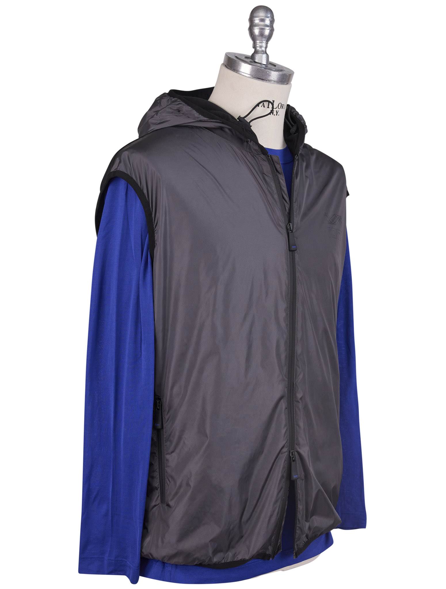 Kiton Knt Gray Black Pa Vest - view 2