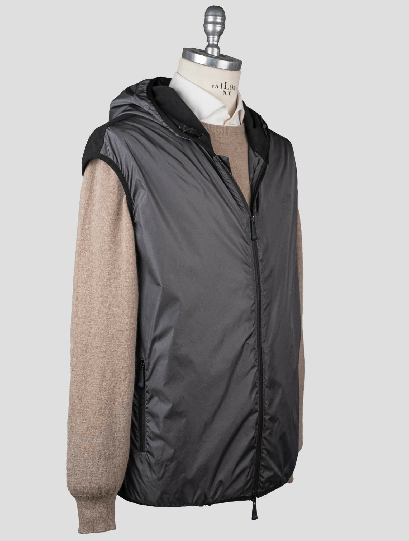 Kiton Knt Gray Black Pa Vest - view 8