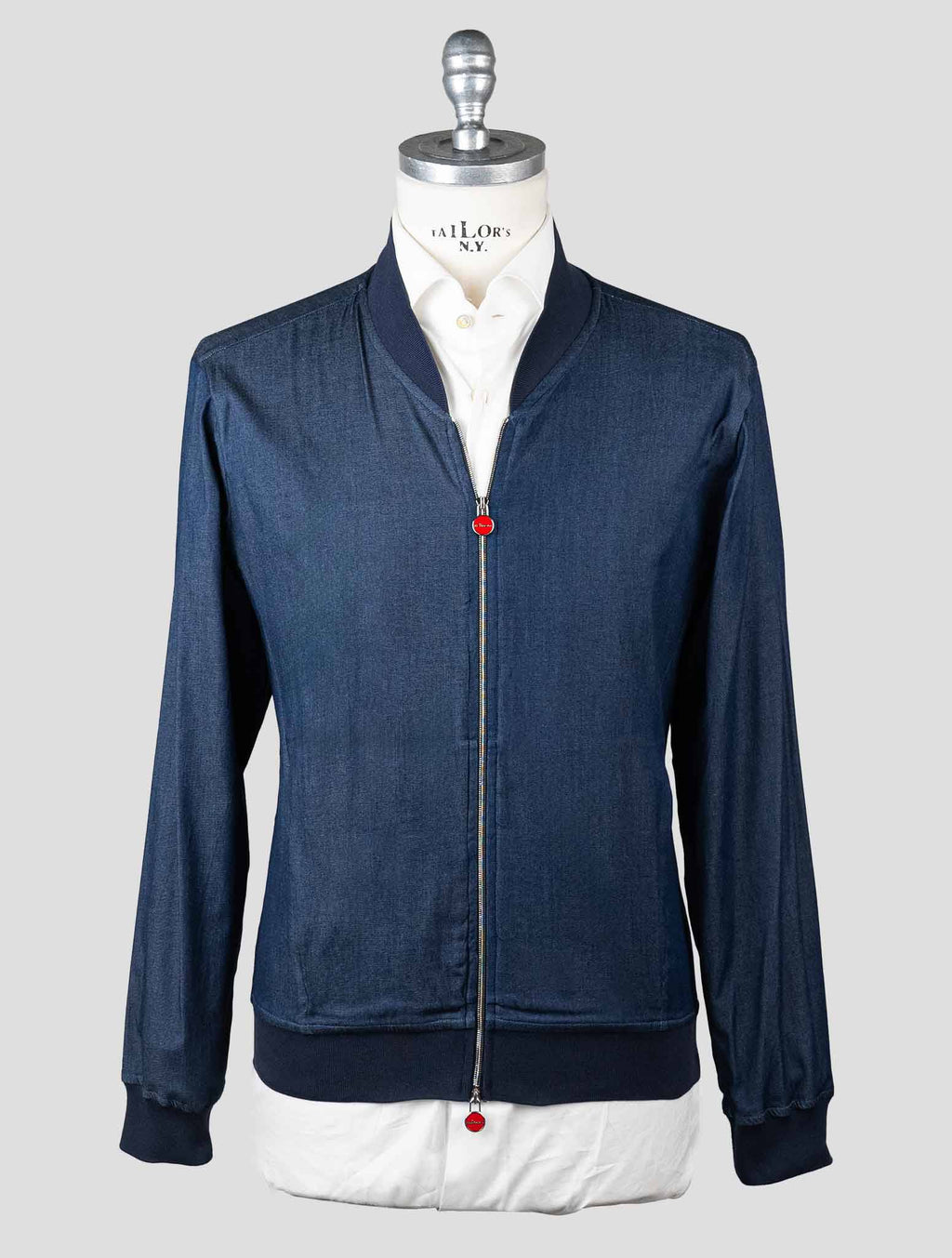 Kiton Blue Navy Cotton Ea Coat - view 4