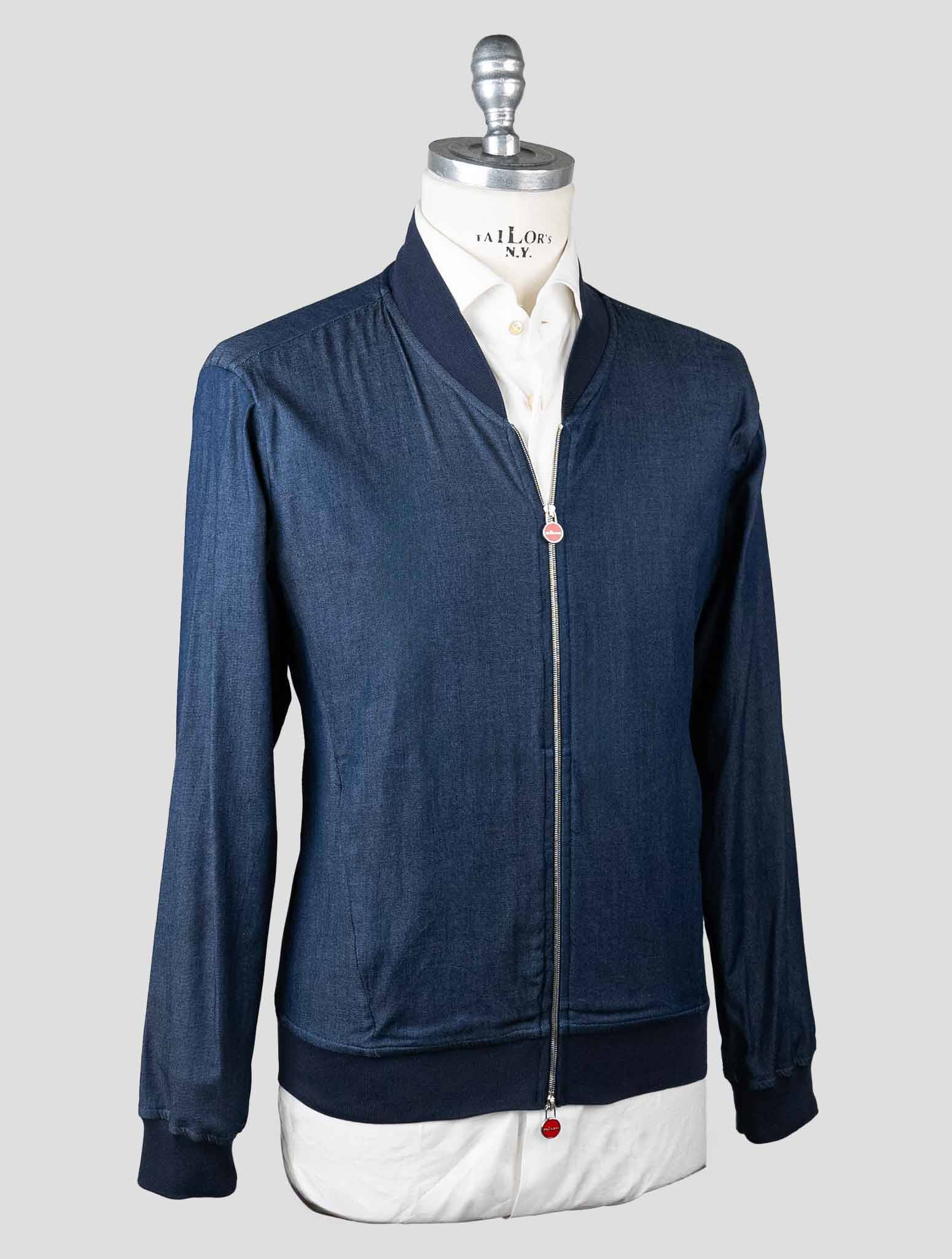 Kiton Blue Navy Cotton Ea Coat - view 2