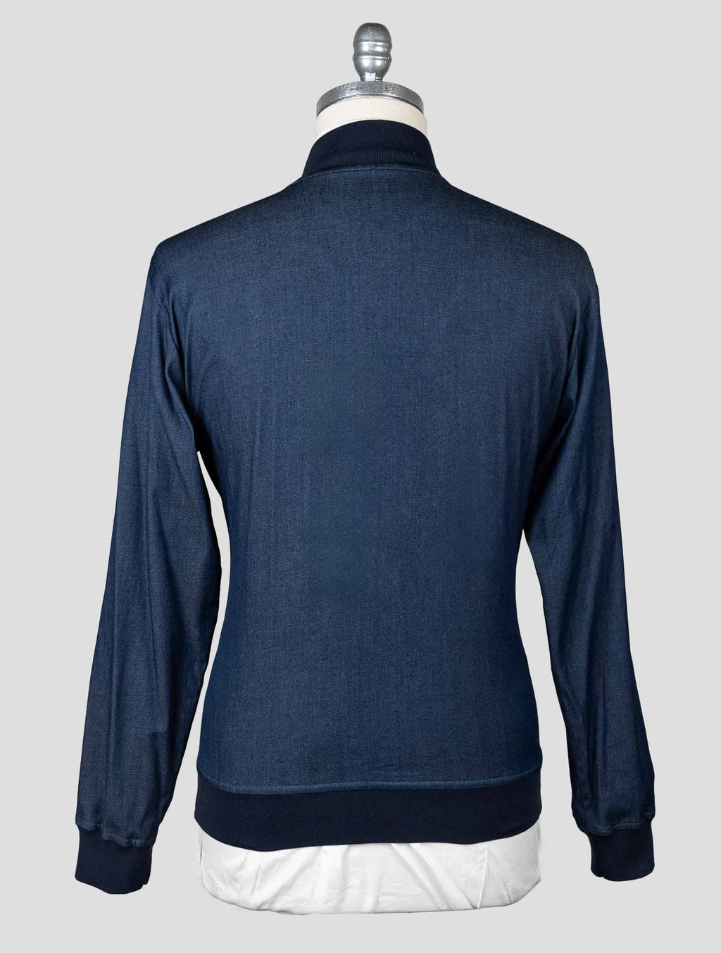 Kiton Blue Navy Cotton Ea Coat - view 5