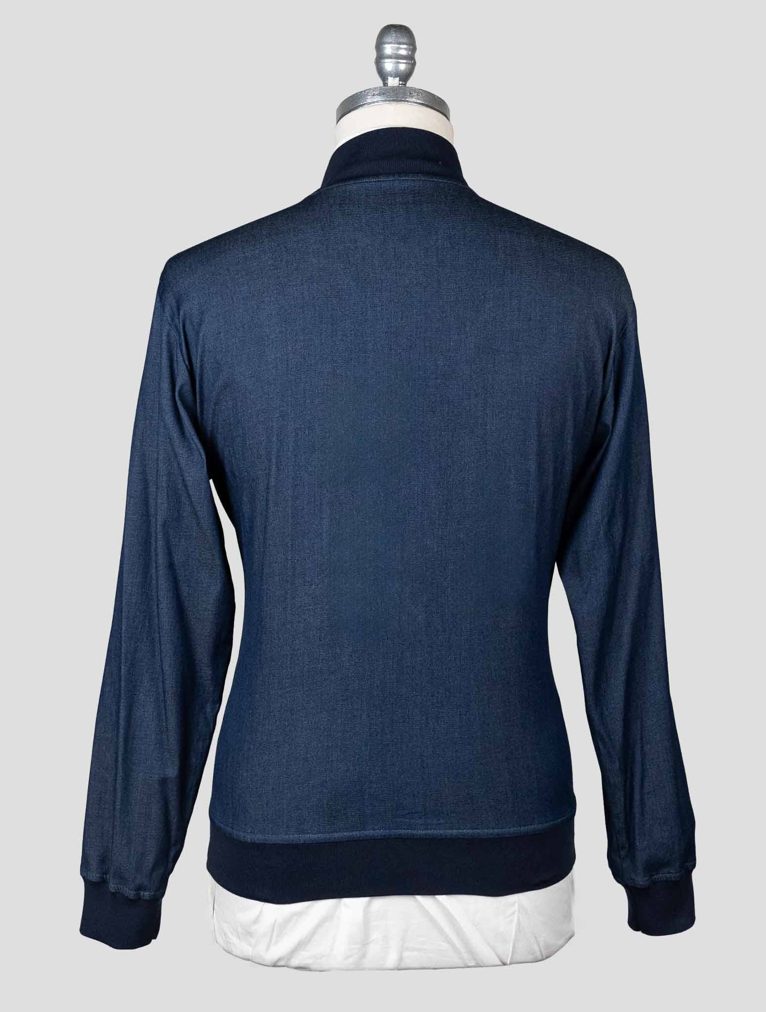 Kiton Blue Navy Cotton Ea Coat - view 5