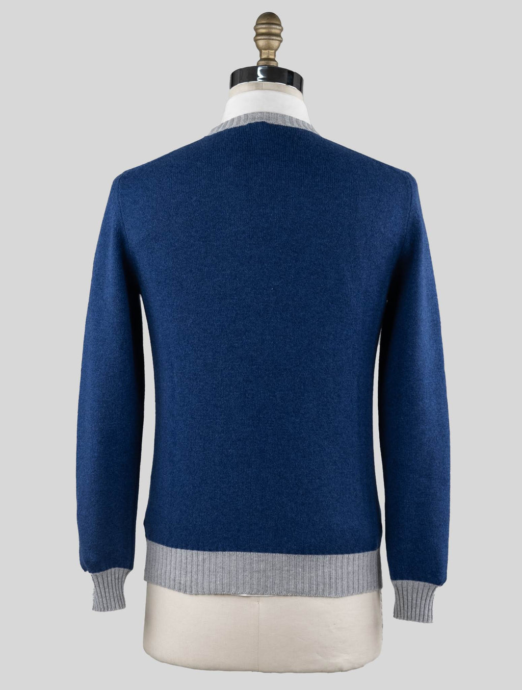 Kiton Blue Gray Cashmere Sweater Crewneck - view 5