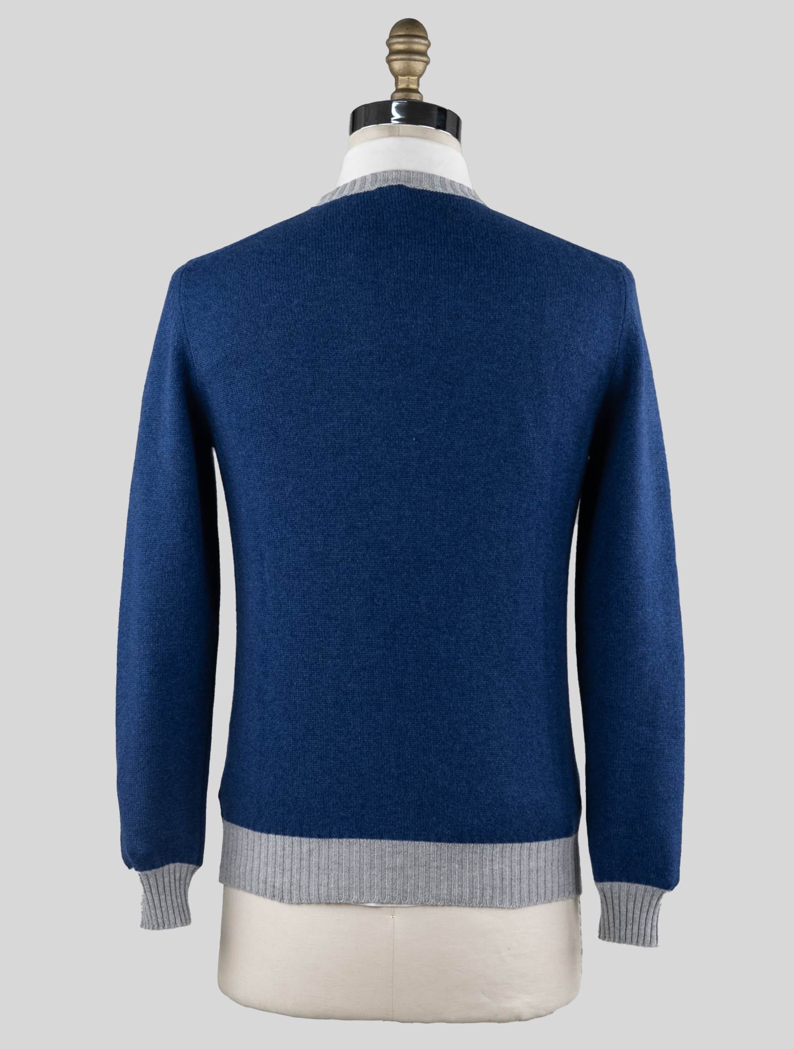 Kiton Blue Gray Cashmere Sweater Crewneck - view 5