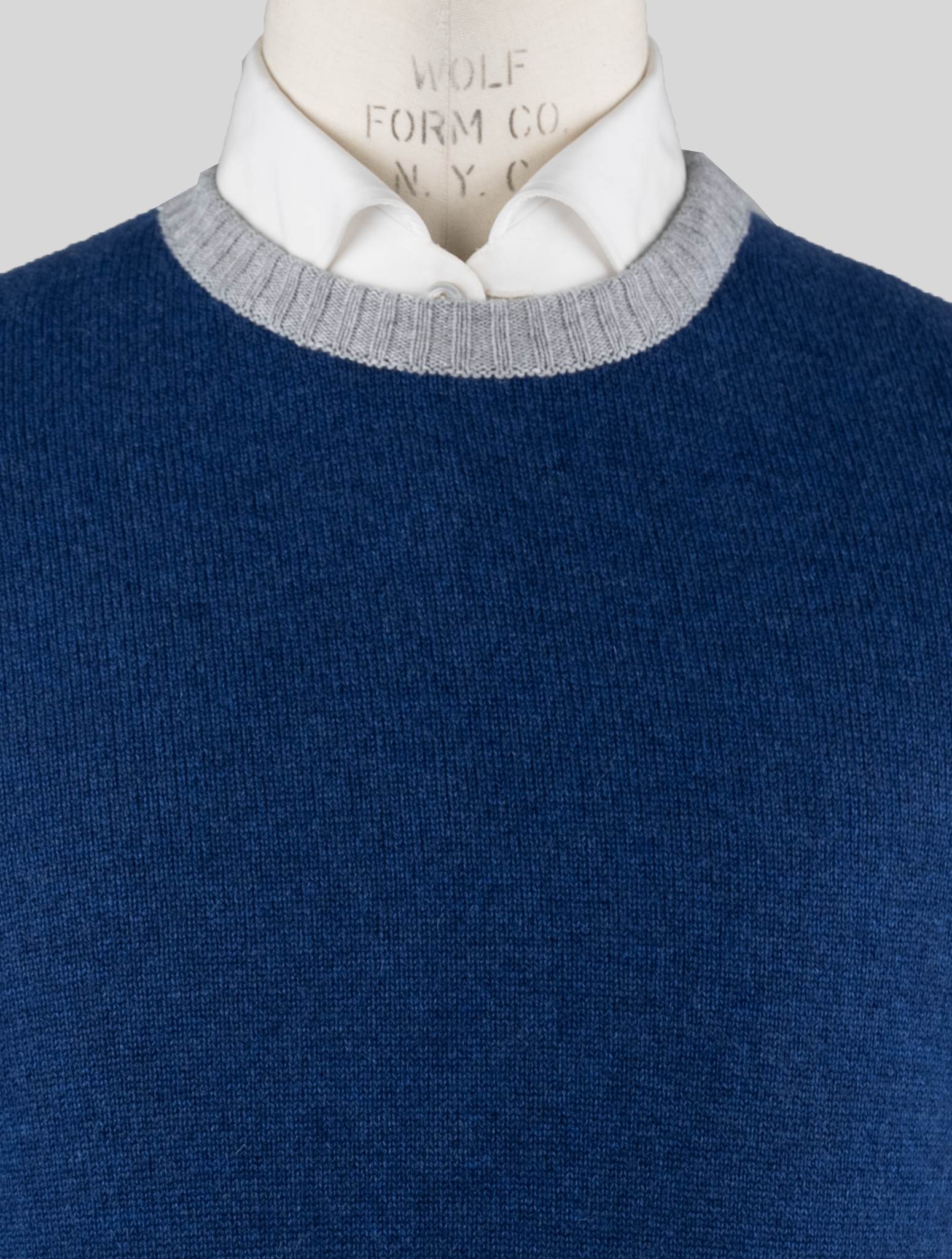 Kiton Blue Gray Cashmere Sweater Crewneck - view 3