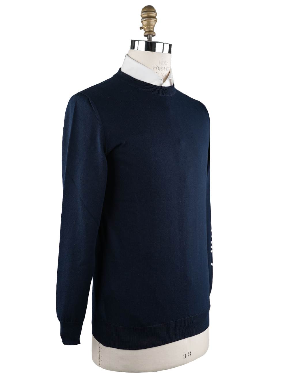 Kiton Blue Cotton Sweater Crewneck - view 2