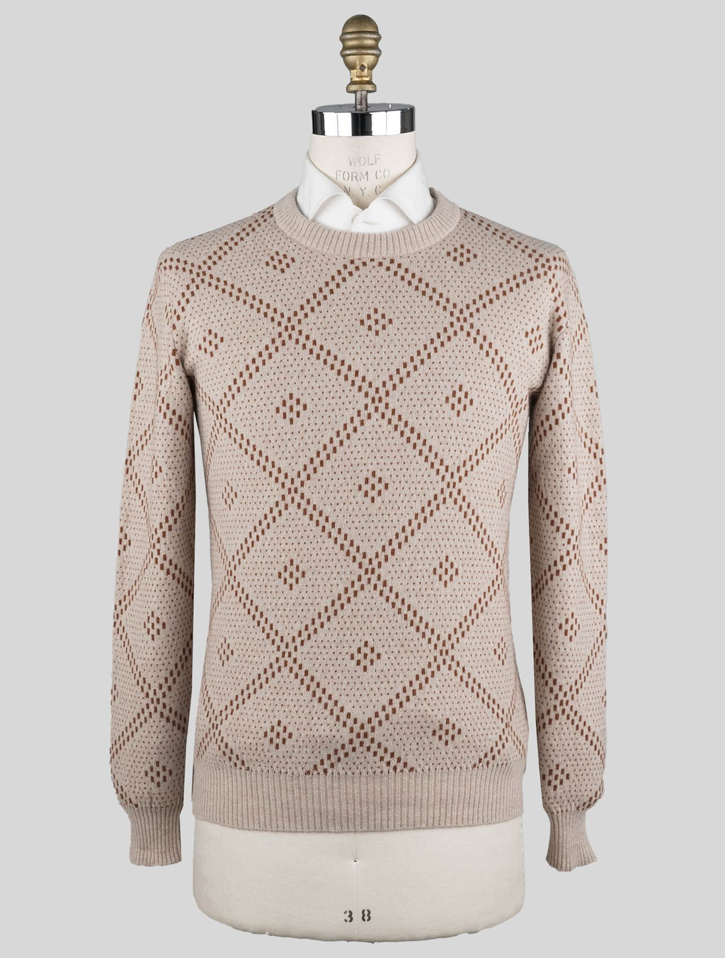 Kiton Beige Cashmere Sweater Crewneck