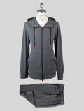 Kiton Gray Cotton Tracksuit Short Pants