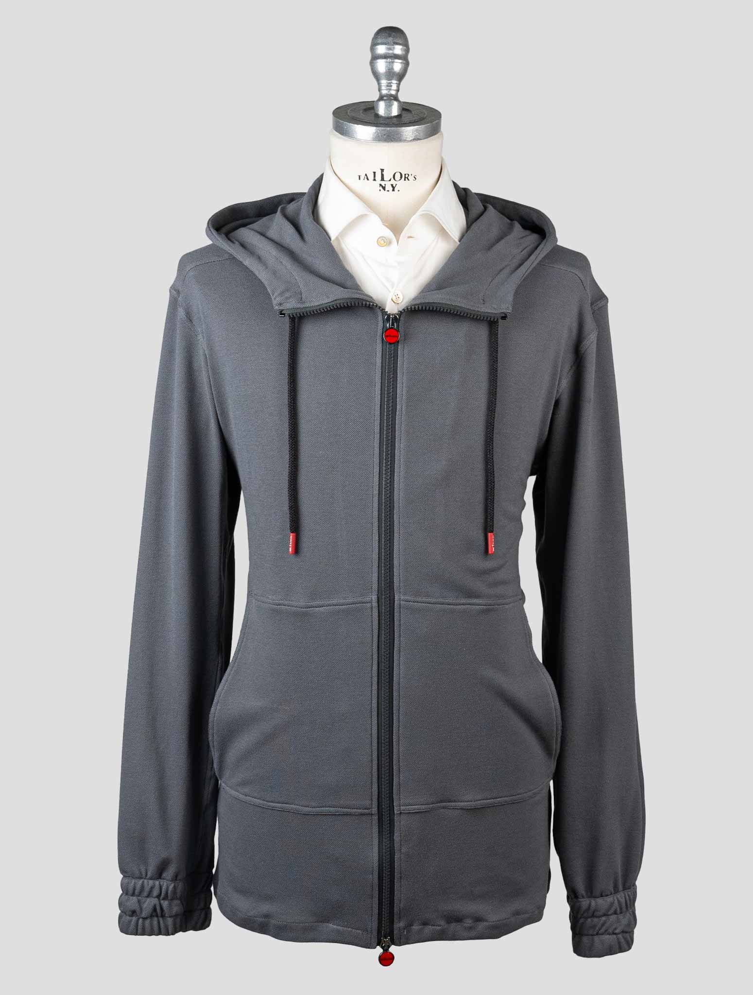 Kiton Gray Cotton Tracksuit Short Pants - view 2