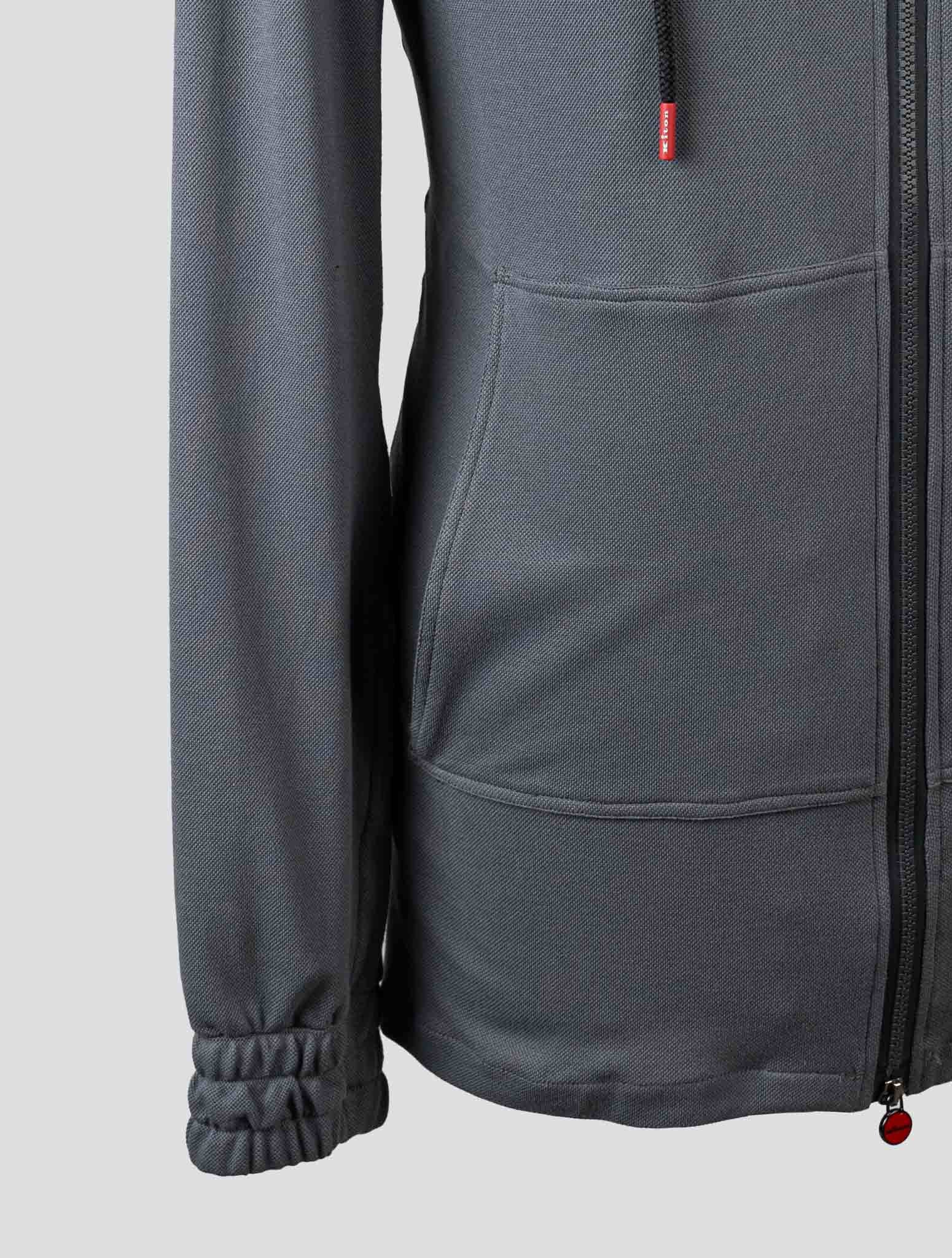 Kiton Gray Cotton Tracksuit Short Pants - view 3