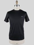 Kiton Black Cotton T-Shirt Black
