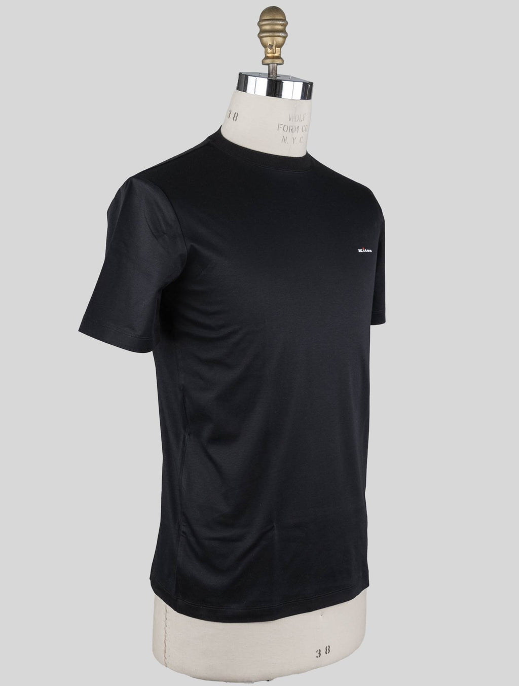 Kiton Black Cotton T-Shirt Black - view 2