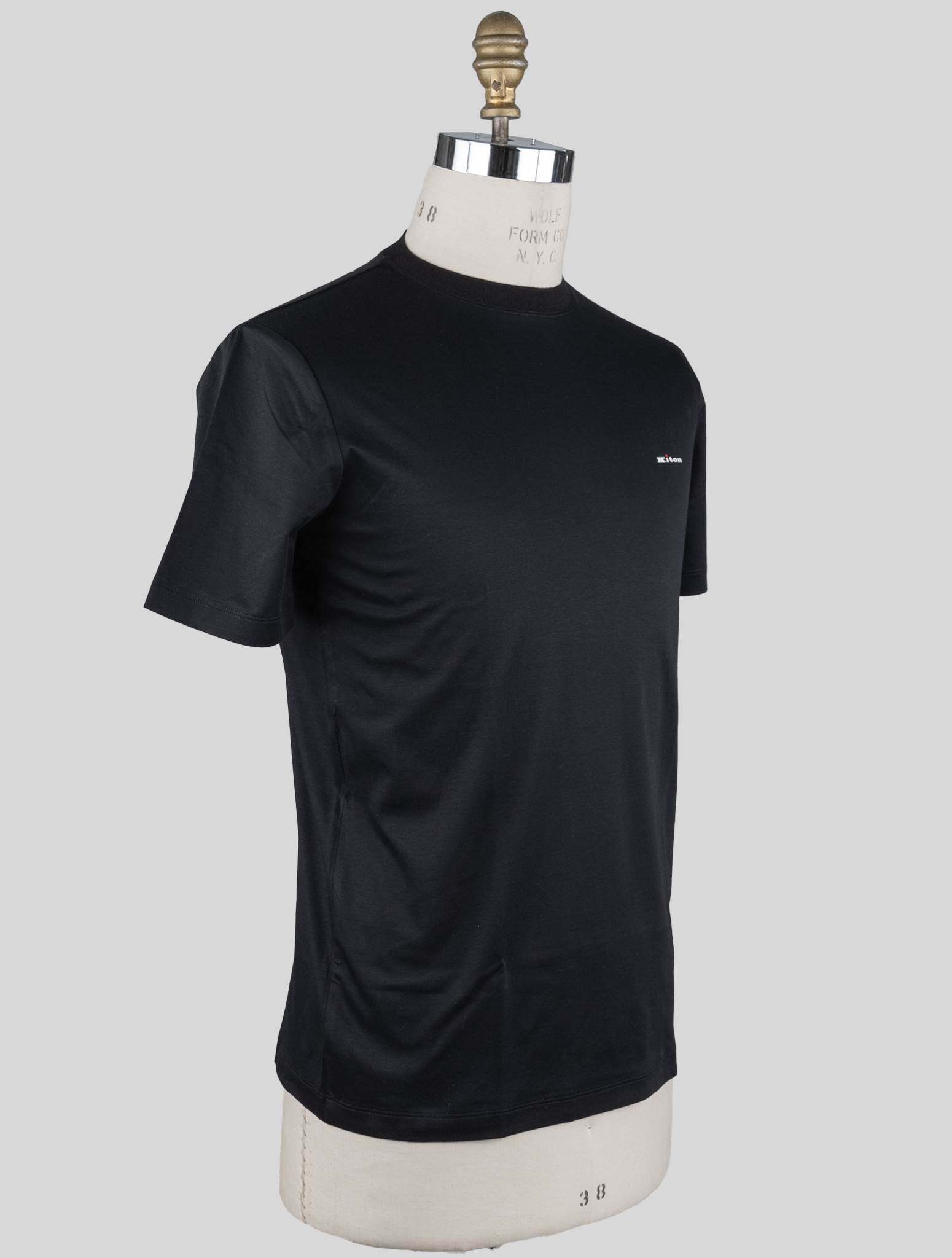 Kiton Black Cotton T-Shirt Black - view 2