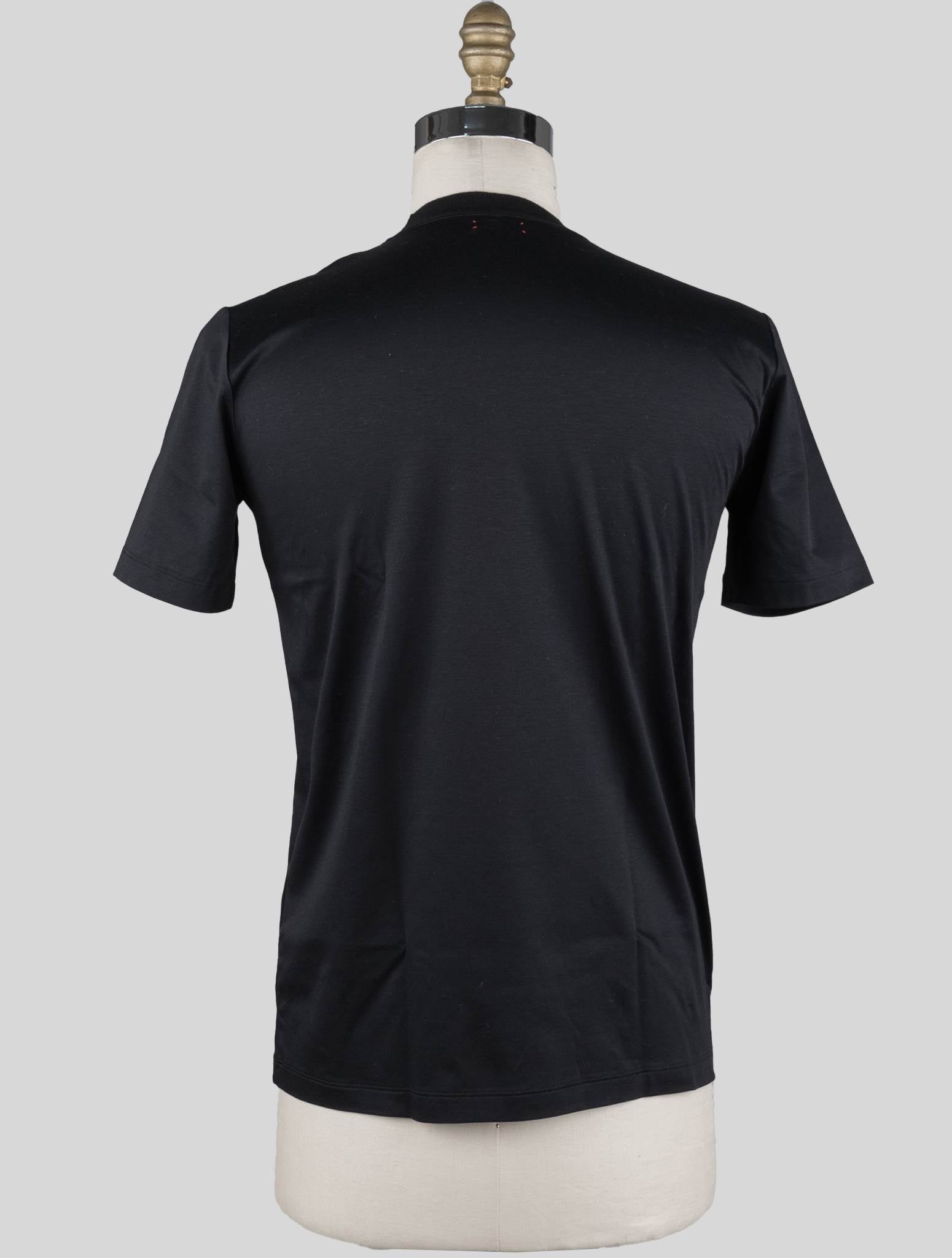 Kiton Black Cotton T-Shirt Black - view 3