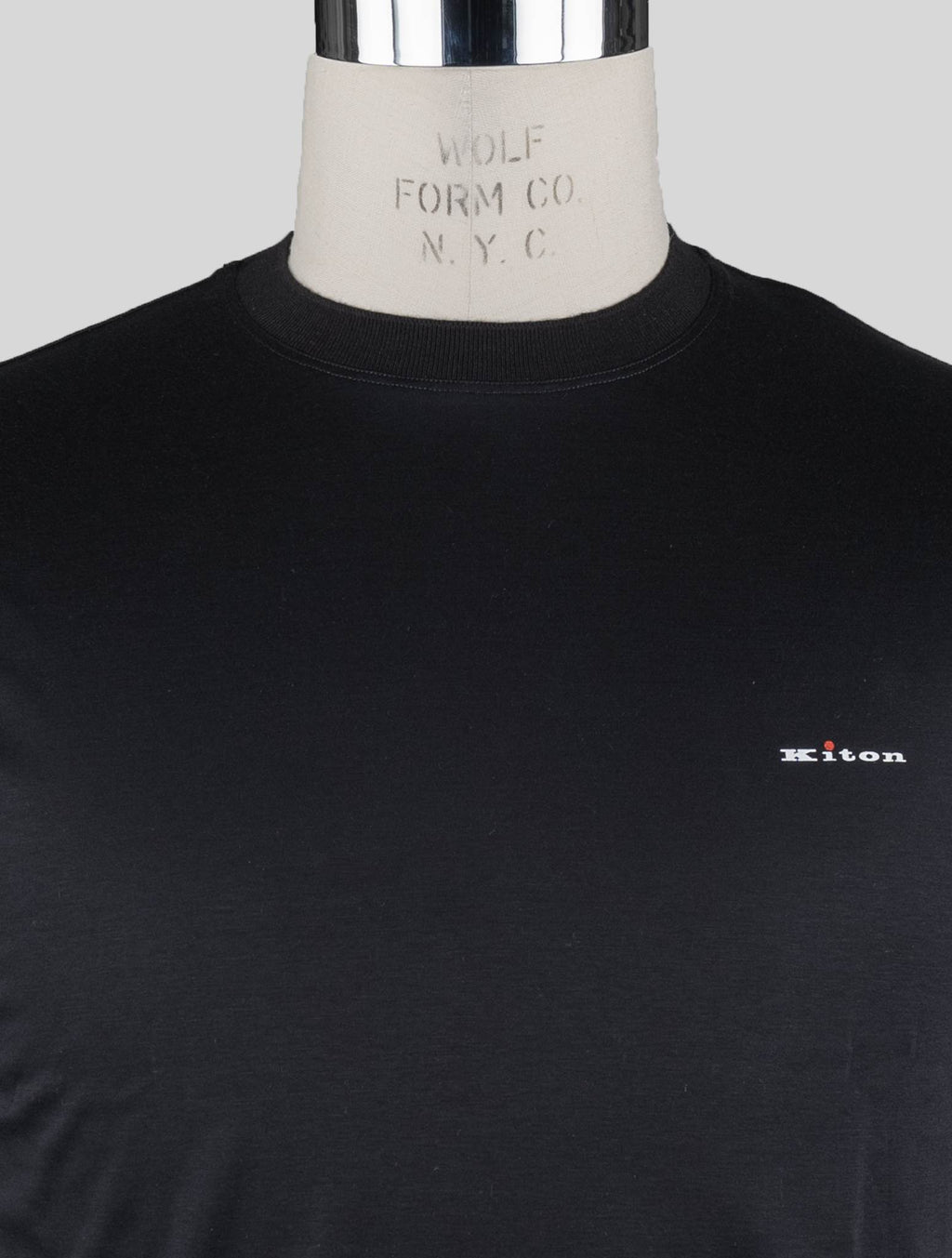 Kiton Black Cotton T-Shirt Black - view 4