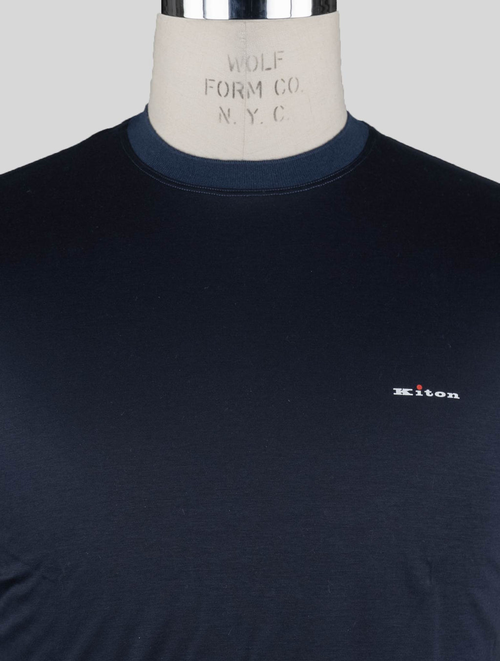 Kiton Blue Cotton T-Shirt Blue - view 3