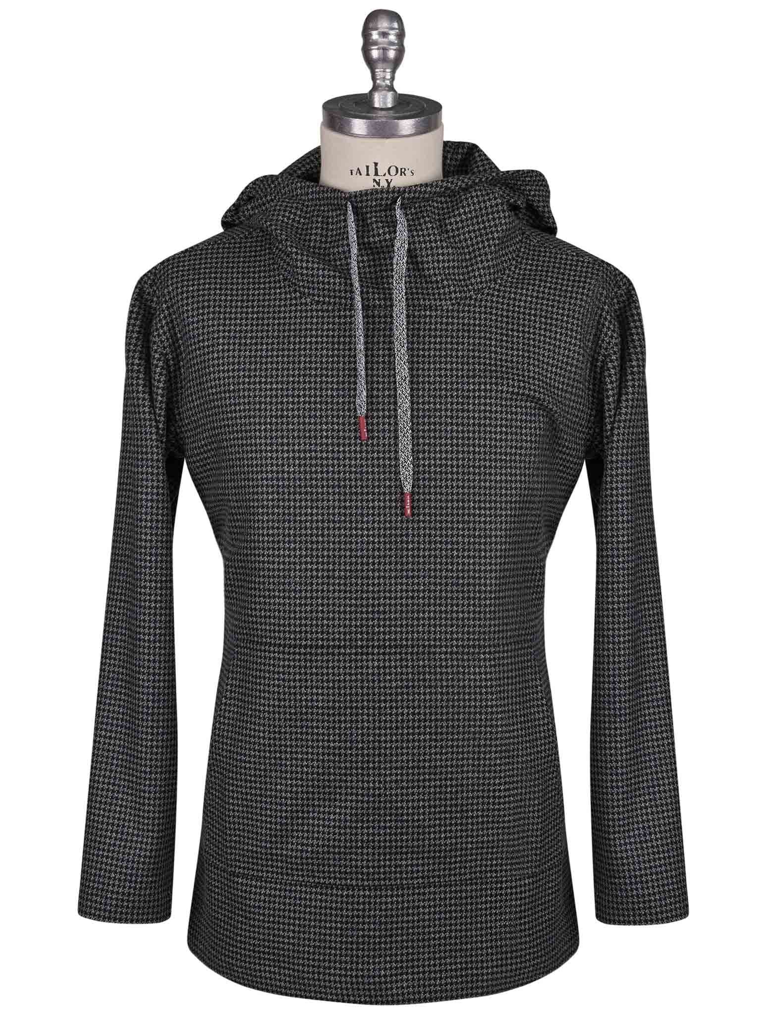 Kiton Gray Black Cashmere Sweater