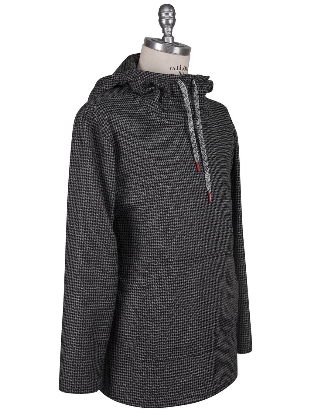 Kiton Gray Black Cashmere Sweater - view 2