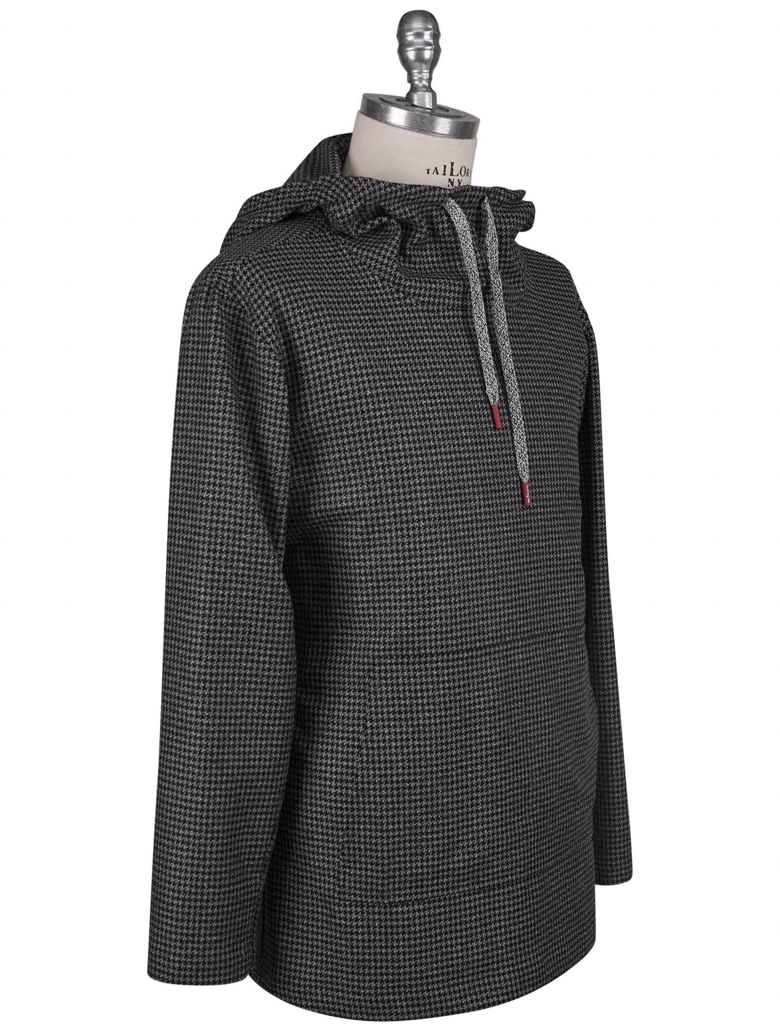 Kiton Gray Black Cashmere Sweater - view 2