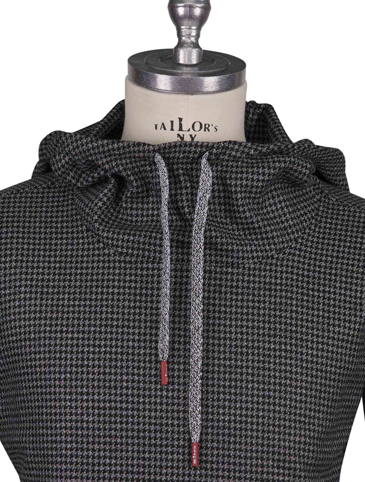 Kiton Gray Black Cashmere Sweater - view 6