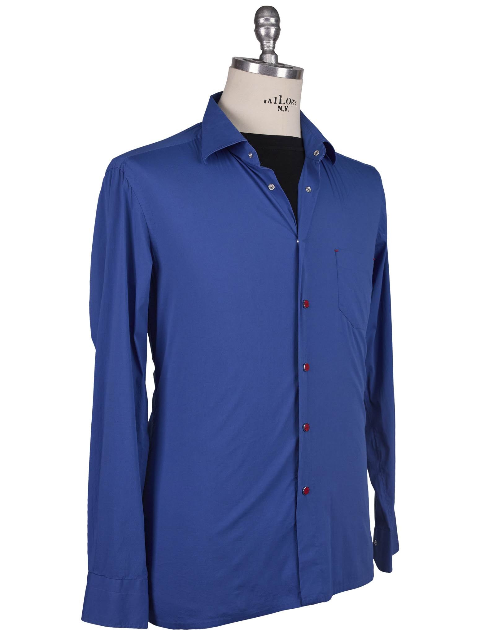 Kiton Blue Cotton Pa Ea Shirt - view 2