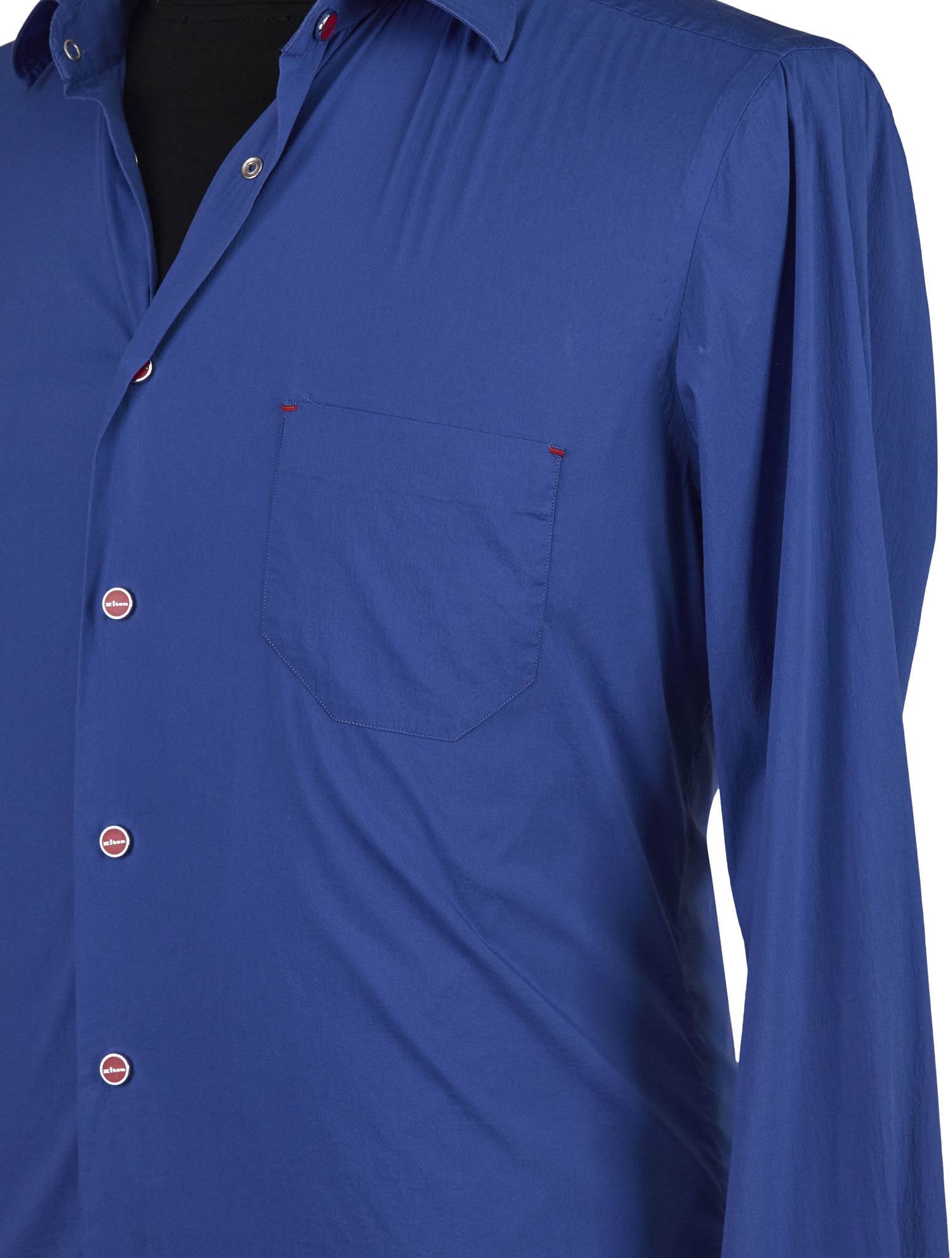 Kiton Blue Cotton Pa Ea Shirt - view 6