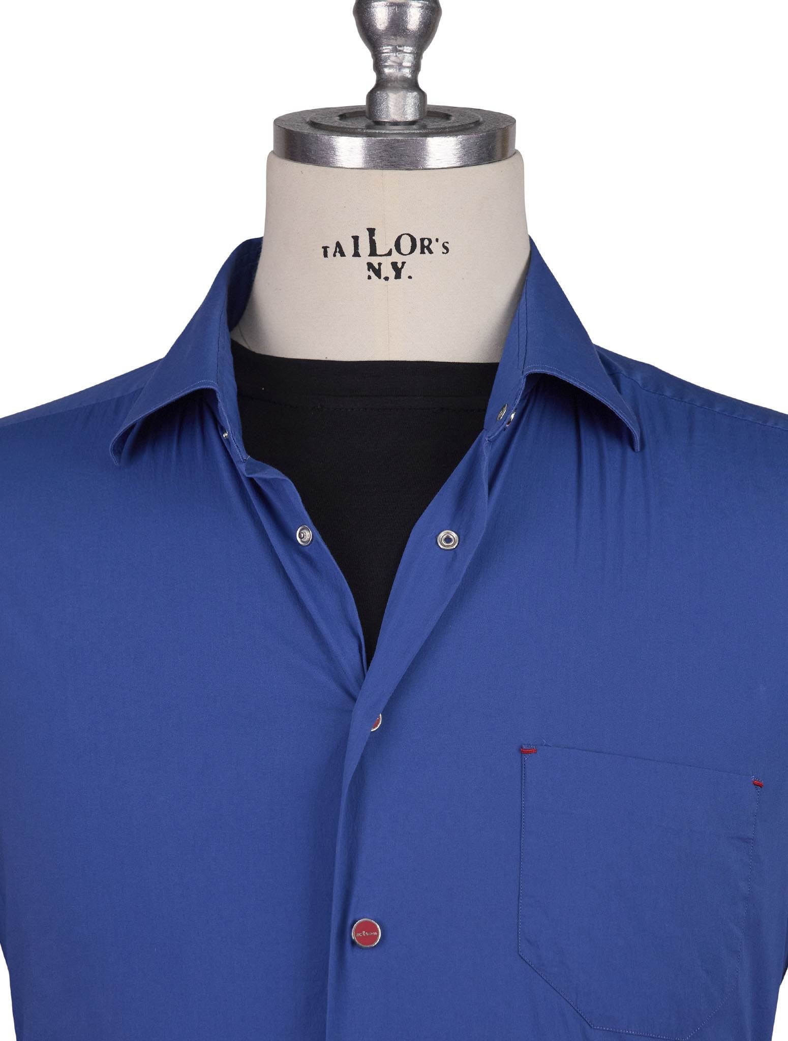 Kiton Blue Cotton Pa Ea Shirt - view 3