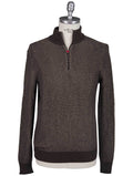 Kiton Brown 100% Vicuna Sweater Half Zip