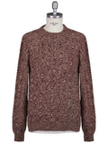 Kiton Burgundy Beige Vicuna Sweater Crewneck