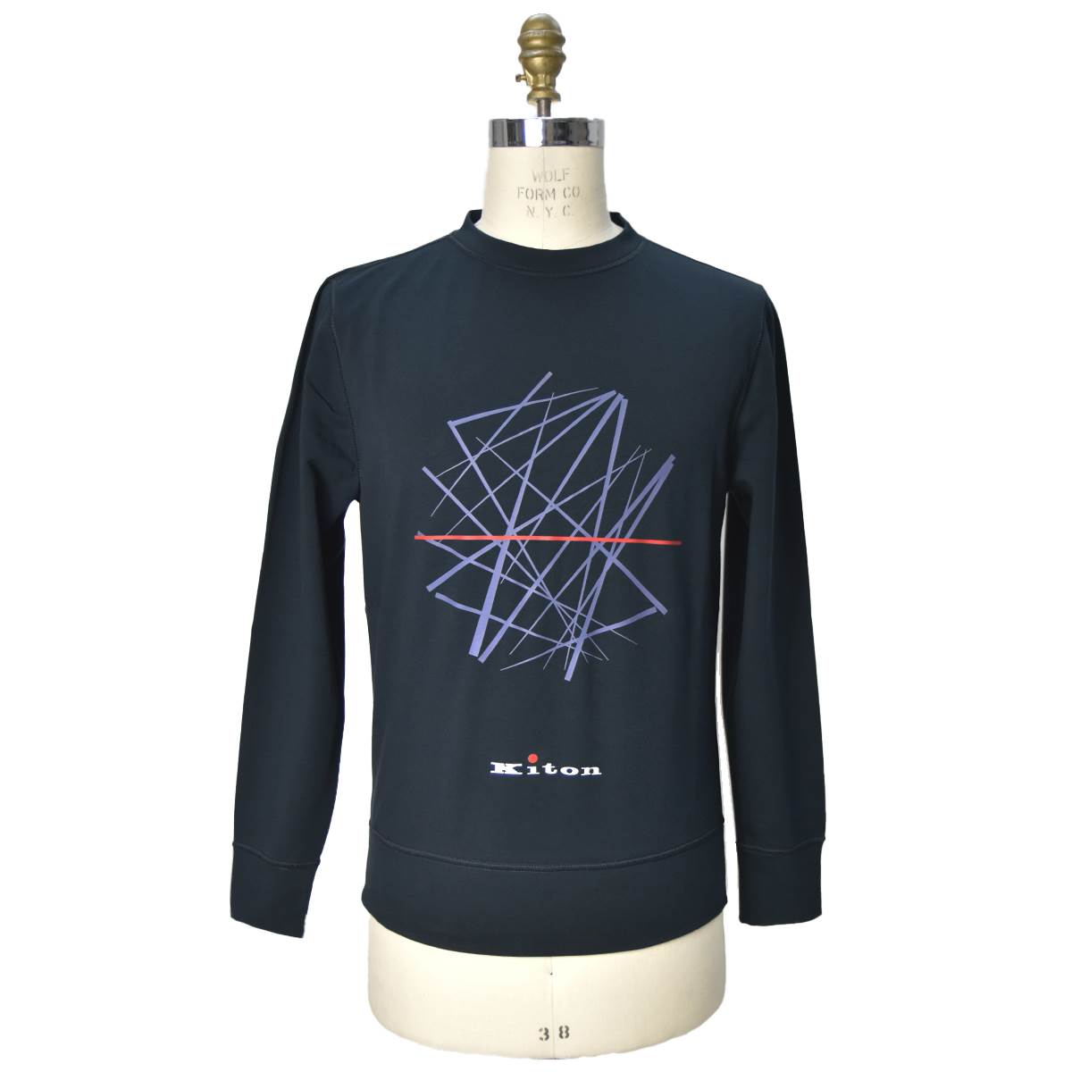 Kiton Blue Cotton Ea Sweater Crewneck Blue