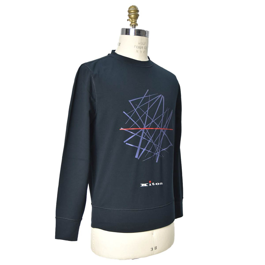 Kiton Blue Cotton Ea Sweater Crewneck Blue - view 2