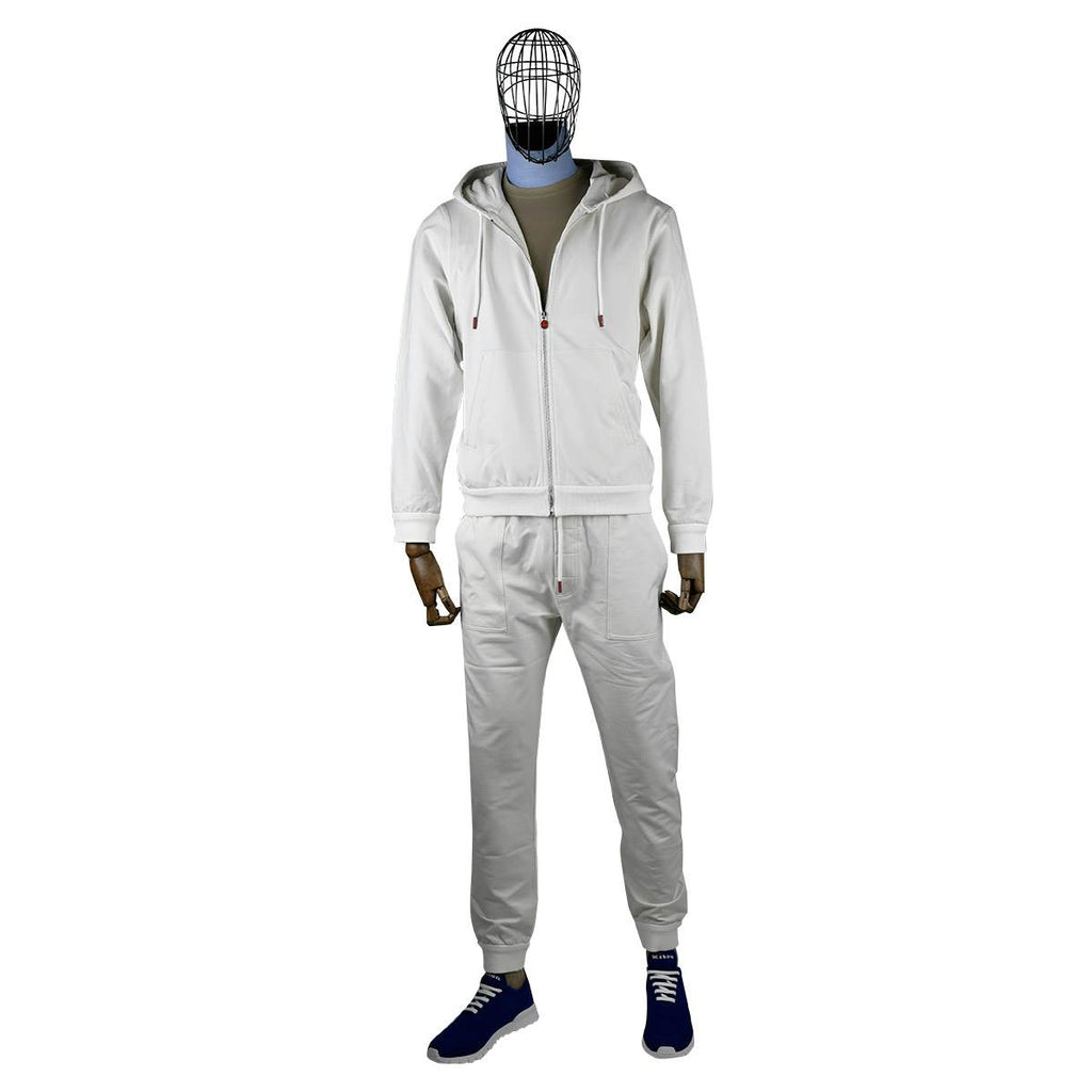 Kiton White Cotton Ea Tracksuit
