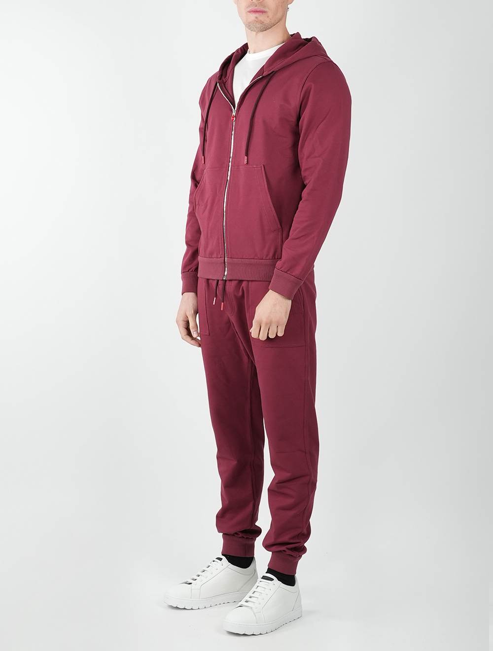Kiton Burgundy Cotton Ea Tracksuit - view 18