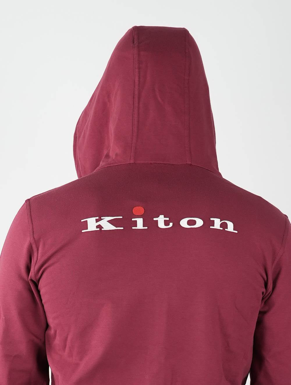 Kiton Burgundy Cotton Ea Tracksuit - view 13