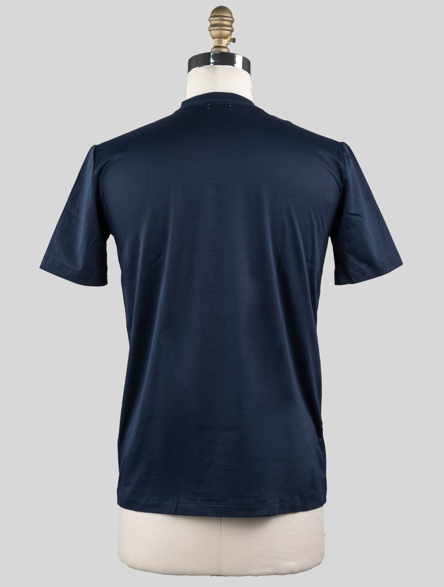 Kiton Blue Cotton T-Shirt Blue - view 5